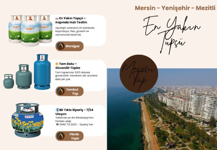 En Yakın Tüpçü - Mersin Tüp